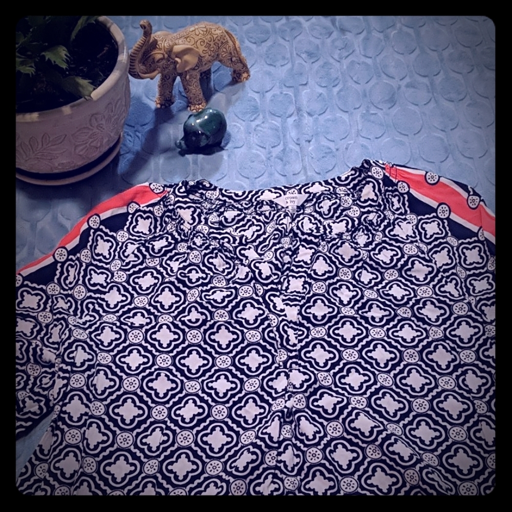 Crown & Ivy Printed Blouse